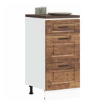 Kuchenunterschrank Porto Altholz-Optik Holzwerkstoff mit verstellbaren Fu en, gro zugigem Stauraum, robustem Material, geeignet fur Kuchen, Esszimmer, Vorratsraum, Sideboard, Kommode, Buffet