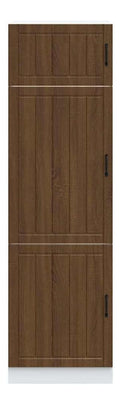 Kuchenschrank Lucca, 60 x 57 x 207 cm, Braun Eichen-Optik, Holzwerkstoff mit verstellbaren Fu en, wandmontierbar, bis 75 kg belastbar - Geschirr- & Vorratsschrank fur kleine Kuchen