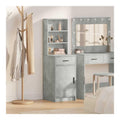 Beton Grau Highboard 41 x 40 x 135 cm Holzwerkstoff modernes Sideboard mit Tur Schublade fur Wohnzimmer Esszimmer Flur und Buro Stauraum