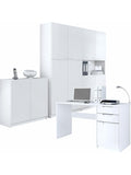 Komplettes Buromobel Set in Weiss Matt fur Arbeitszimmer und Homeoffice