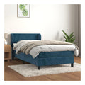 Boxspringbett mit Taschenfederkernmatratze, dunkelblau, 193x93x78/88 cm, ideal fur Rucken- und Bauchschlafer Model3127347