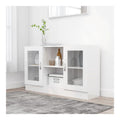Mobelschrank Vitrin Hochglanz Wei 120x30,5x70cm Holzschrank & Aufbewahrung