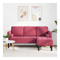 Ecksofa L Form Sofa Sofa Set Weinrot 173 x 131 x 67 cm Samt