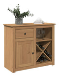 Sideboard mit Schubladen Panama 93x40x80 cm, Massivholz Kiefer Honigwachs-Finish, rustikaler Buffet Schrank mit Stauraum fur Wohnzimmer, Flur, Esszimmer