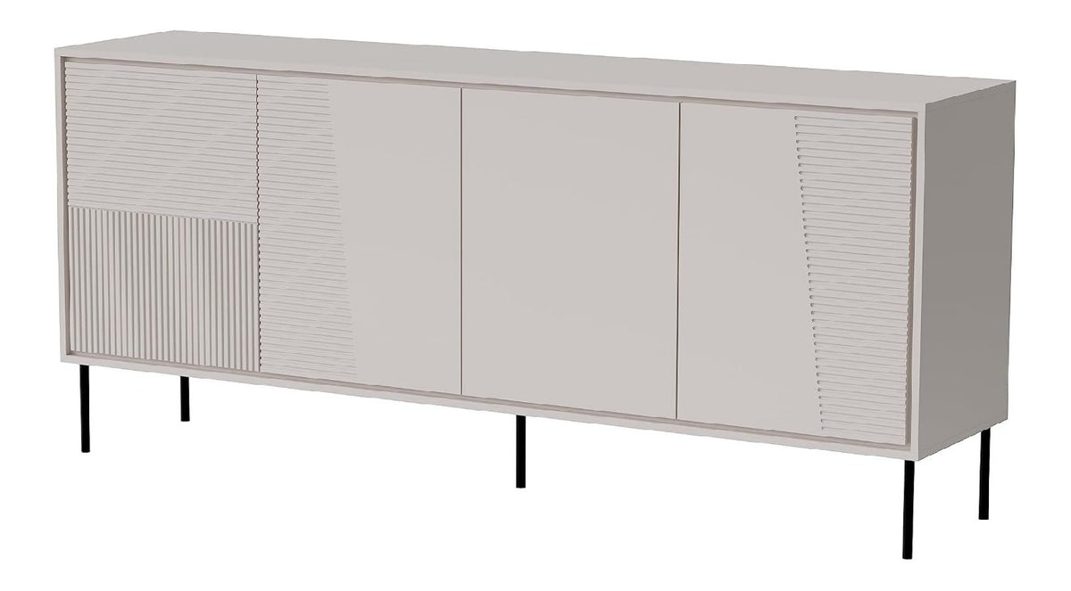 Homlando Kommode ABUDABI 200 cm Sideboard mit 4 Turen - Highboard - Moderner Kommode fur das Schlafzimmer oder Wohnzimmer (Cashmere Matt)