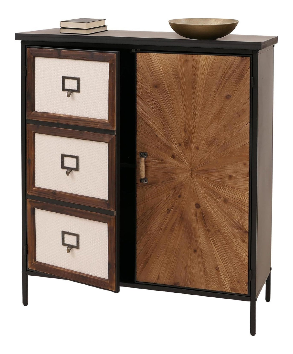 Apothekerkommode HWC-O79 Vintage Shabby-Look, Natur, hell