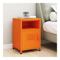 Nachttisch Nachtkommode Nachtschrank Sofatisch Beistelltisch Couchtisch Lampentisch fur Schlafzimmer/Wohnzimmer/Buro Orange 35x35x51 cm Stahl