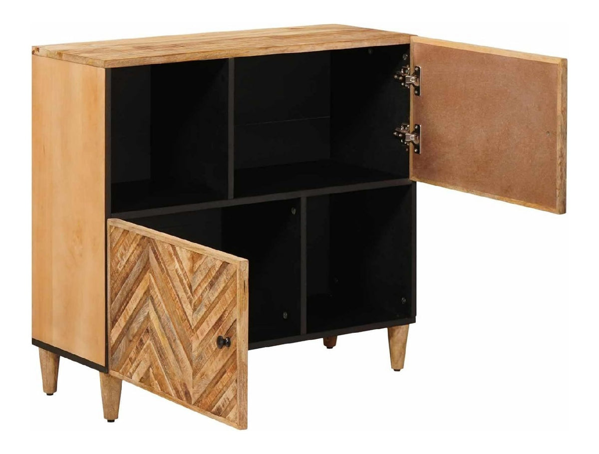 Aufbewahrungsschrank, Mangoholz, massiv, Braun, 80 x 33,5 x 75 cm