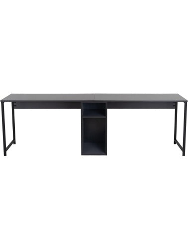 Moderner Schreibtisch 240 x 74 x 60 cm in Anthrazit und Schwarz
