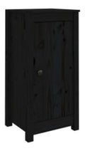 Sideboard 2er Set Schwarz 39x35x80 cm Kiefer Massivholz Schrank