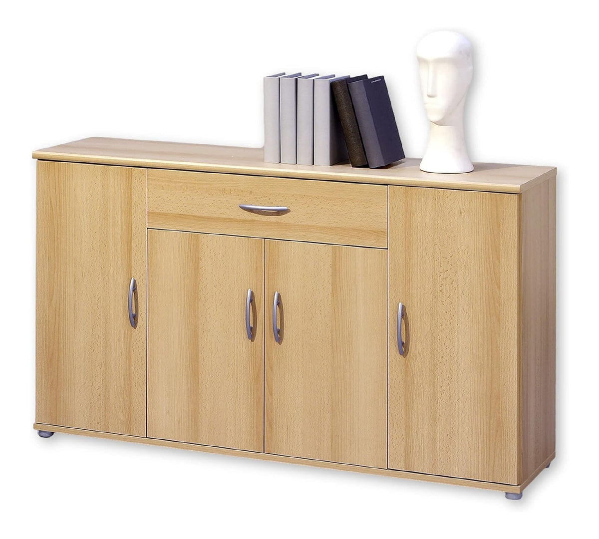 LILLY Kommode in Buche Optik - Modernes Sideboard mit viel Stauraum fur Ihren Wohnbereich - 118 x 70 x 30 cm (B/H/T)
