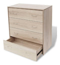 Dielen-Sideboards Kuchen-Sideboard Multifunktionales Sideboard Kommode mit 4 Schubladen 60 x 30,5 x 71 cm Eichenbraun fur Wohnzimmer, Kuche, Korridor