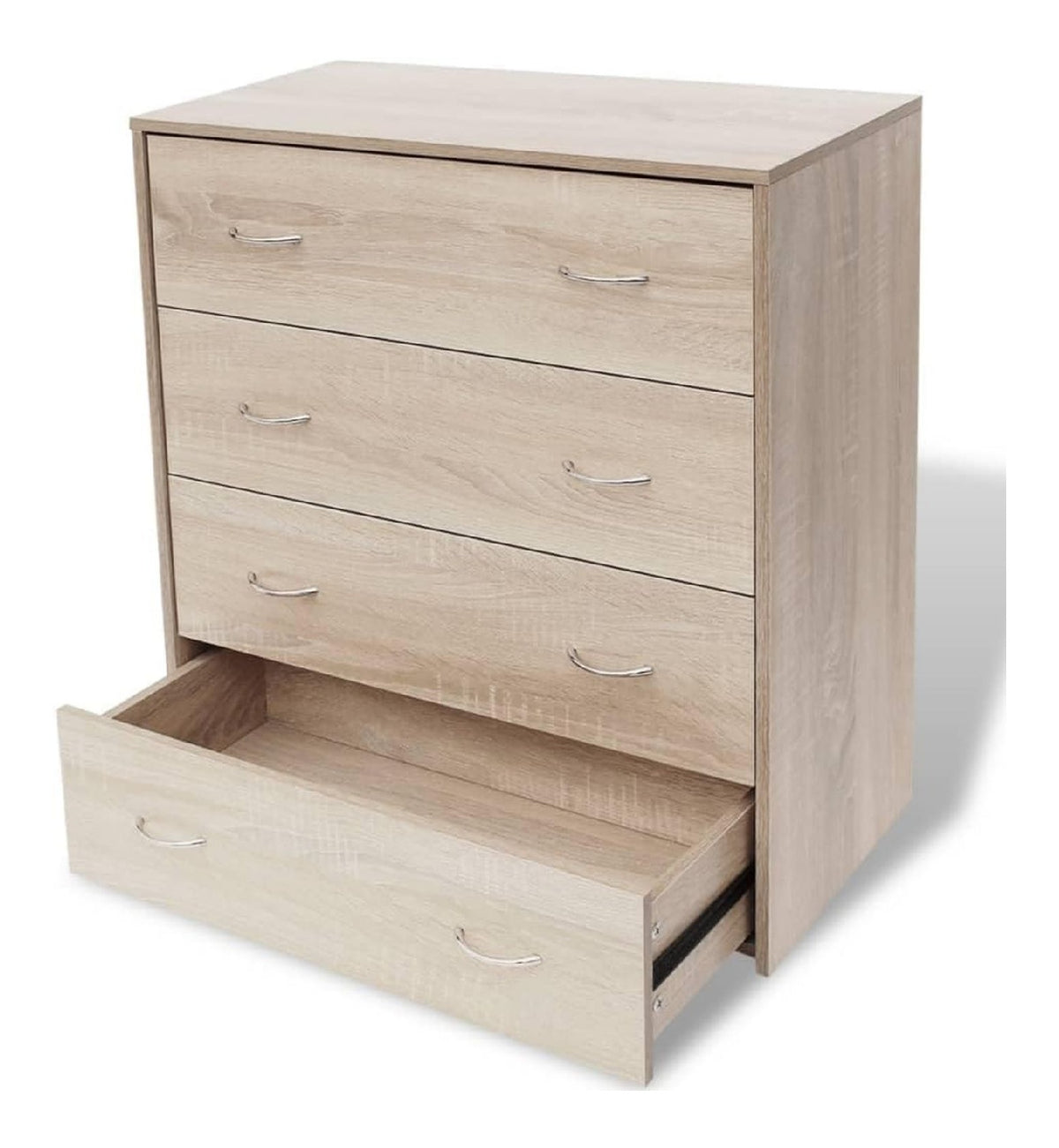 Dielen-Sideboards Kuchen-Sideboard Multifunktionales Sideboard Kommode mit 4 Schubladen 60 x 30,5 x 71 cm Eichenbraun fur Wohnzimmer, Kuche, Korridor
