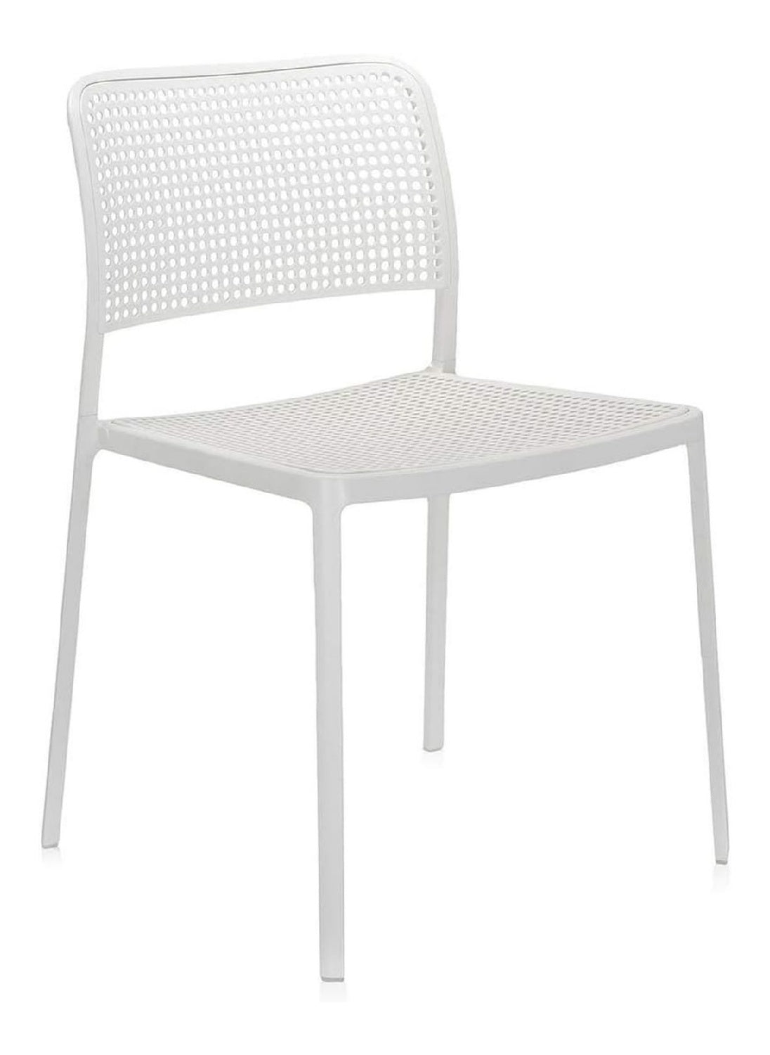 Kartell Audrey Sessel, Plastik, Aluminium bemalt wei , 51 x 80 x 52 cm