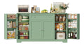 Sideboard 138 cm, Kuchenschrank mit Integriertem Gewurzregal