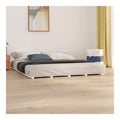 Massivholzbett Bettgestell Bett Holzbett Bettrahmen Einzelbett/Doppelbett Schlafzimmerbett Schlafzimmermobel Wei 160x200 cm Kiefer