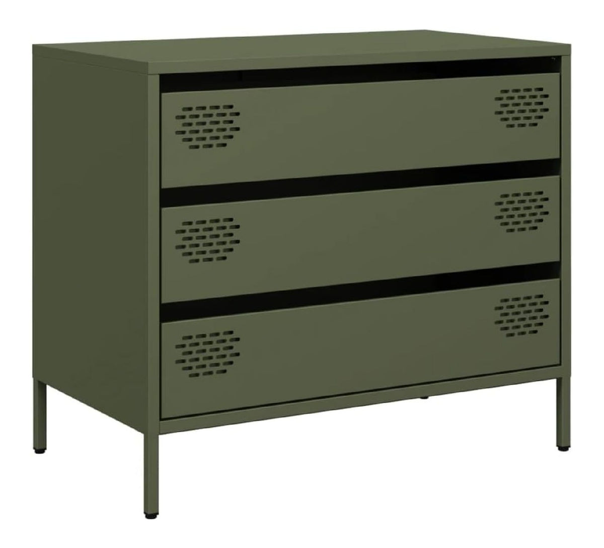 Sideboard aus kaltgewalztem Stahl mit Schubladen fur das Wohnzimmer in klassischem Design und Einer Hohe von 5 cm