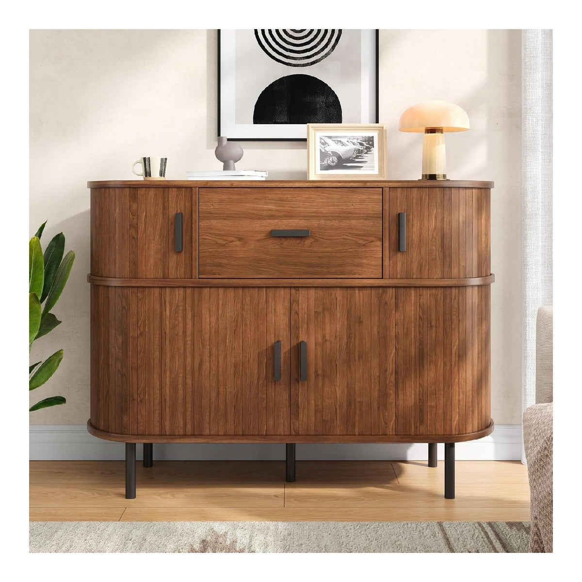 Sideboard mit Schublade 110 x 35 x 81,5 cm Nussbaum