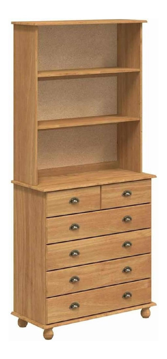 Hutch ASKIM Honigwachs 91x40x200,5cm Massives Kiefernholz