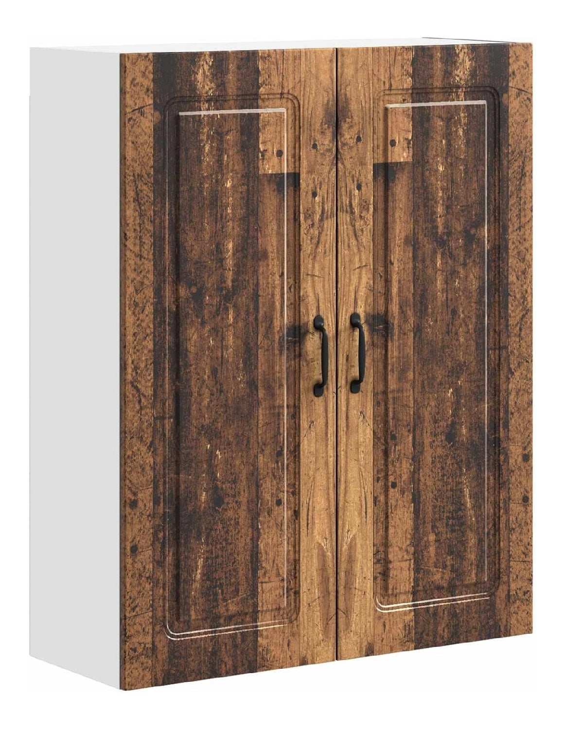 Geschirrspulerfront Kalmar Altholz Holzwerkstoff 80 x 31 x 100 cm Kuchenmobel mit Stauraum, 2 Turen, 3 Regale, vielseitiger Kuchenschrank fur Esszimmer, Vorratsraum und Aufbewahrung