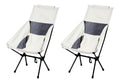 Leichter klappbarer Campingstuhl mit hoher Ruckenlehne, schwarzer Outdoor-Campingstuhl, tragbare Rucksackstuhle for Camping, Strand und Reisen mit kompakter Taschentragetasche (2)