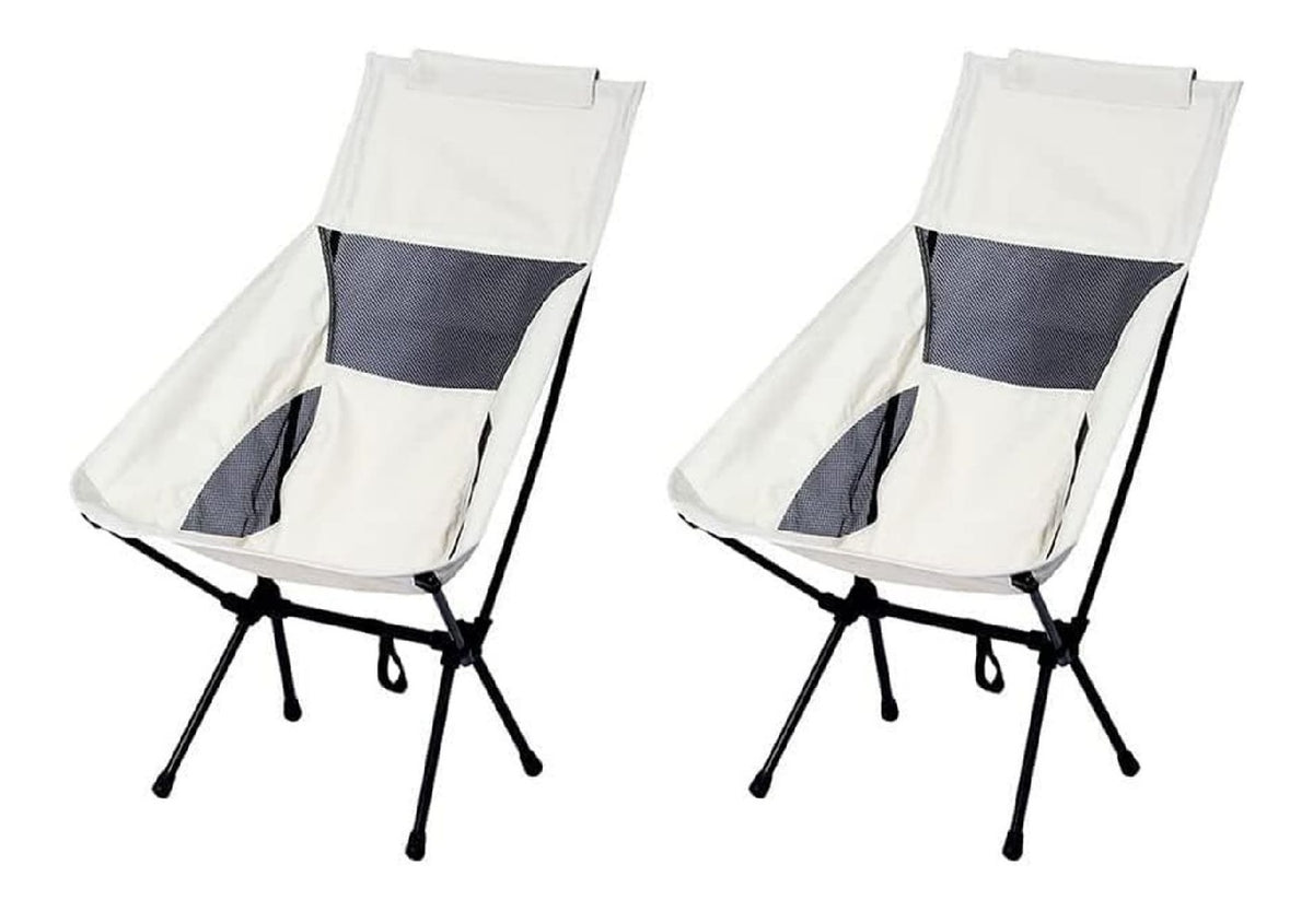 Leichter klappbarer Campingstuhl mit hoher Ruckenlehne, schwarzer Outdoor-Campingstuhl, tragbare Rucksackstuhle for Camping, Strand und Reisen mit kompakter Taschentragetasche (2)
