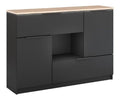 Kommode Betti, Anthrazit/Sonoma, 120 x 83.6 cm