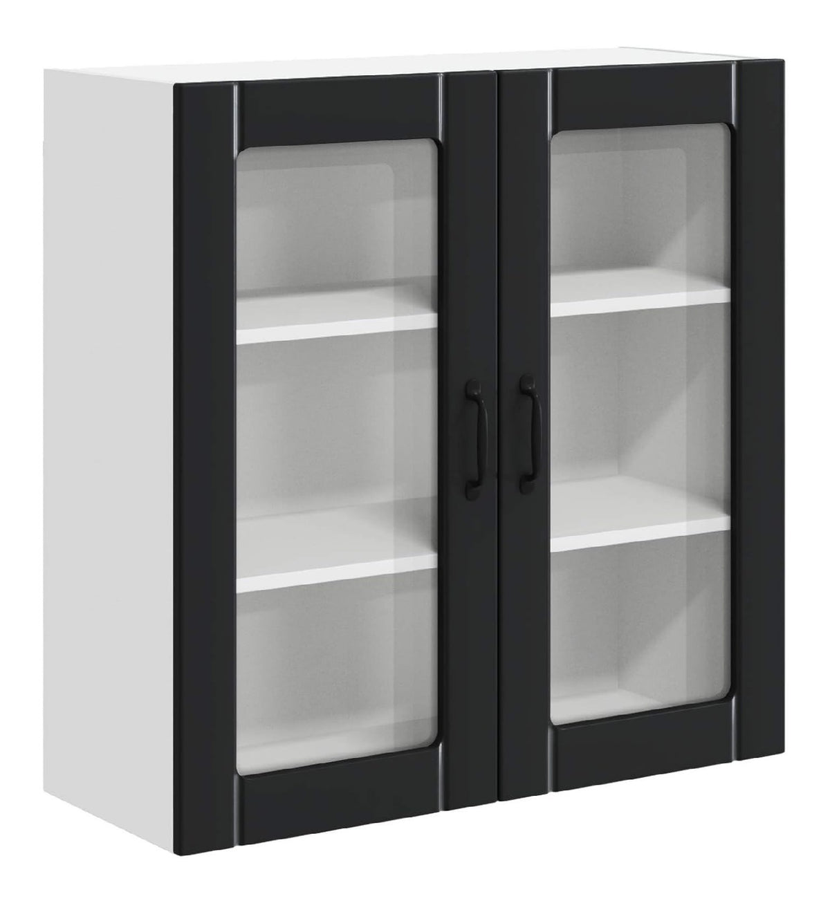 Kuchenschrank Lucca Schwarz 80 x 31 x 80 cm Holzwerkstoff moderner Kuchenkommode Innenbereich langlebig mit Arbeitsplatte Kuche und Stauraum fur Vorratsschrank Kuche