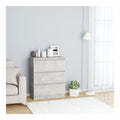 Schranke & Aufbewahrung, Buffets & Sideboards, Heim-Sideboard, Betongrau, 60 x 35 x 76 cm, Holzwerkstoff