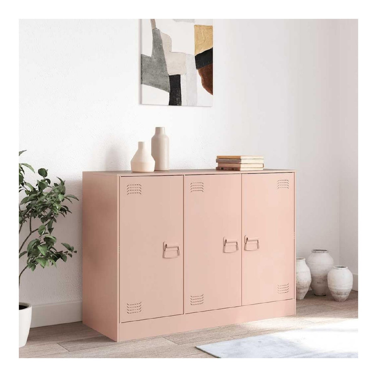 Sideboard Rosa 99 x 39 x 73 cm aus Stahl