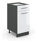 Kuchenunterschrank Fame-Line, Wei Hochglanz, 40 cm