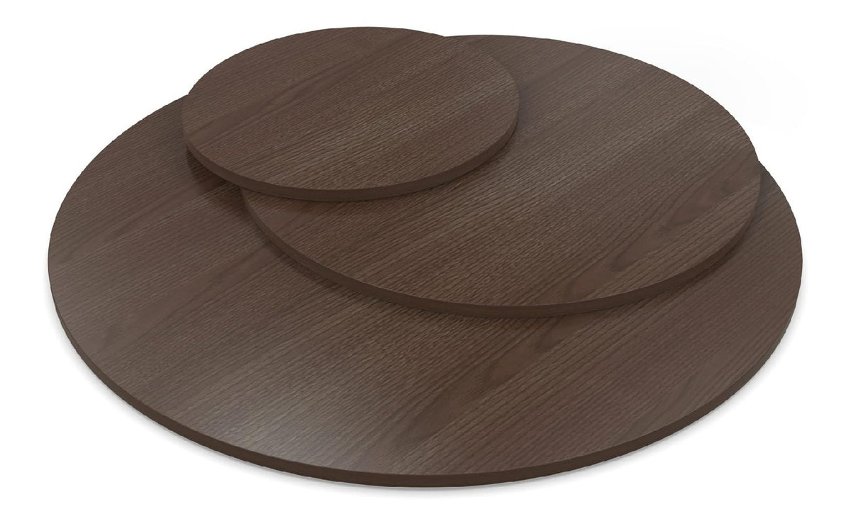 Tischplatte 19mm rund 1200 mm Eiche Piemont Mokka Holzplatte melaminharzbeschichtet Spanplatte mit Umleimer ABS Kante Auswahl: 120 cm