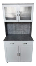 Kuchenbuffet Blanca Kuchenschrank Hochschrank Beton Wei