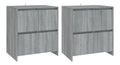 Buffet Bahut Kommode Schrank Aufbewahrungsschrank Organizer Kuche Wohnzimmer 2 Stuck Sonoma 70 x 41 x 75 cm Holz grau 02_0036969
