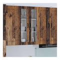 Wandglas-Schrank Lucca aus Holzwerkstoff 60 x 31 x 100 cm moderner Kuchenschrank mit 2 Turen 3 Regale langlebig fur Innenraume, Stauraum, Aufbewahrung, Vitrine, Kuchenmobel, Esszimmer