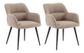 Stuhl 2er-Set Heka - Polyester - beige