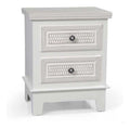 Generico Nachttisch Wei Shabby Chic Modernes Design mit 2 Schubladen fur Schlafzimmer GG2914