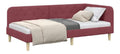 Eckbett Weinrot 100 x 200 cm Stoff