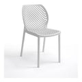 Tomaino - Kuchenstuhl Aria Moderna aus Polypropylen - Set mit Gartenstuhlen - Verwendung im Innen- und Au enbereich - Stapelbar 47 x 60 x 82 cm (6, Wei )