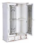 unbekannt Shabby Chic Wandschrank Villa Mila' - Franzosischer Landhausstil mit Glasturen & Schubladen Hangevitrine Shabby Chic Hangeschrank mxa076 Palazzo Exclusiv