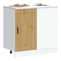 Kuchenunterschrank Porto in Artisan-Eiche, 86 x 46 x 81,5 cm, Holzwerkstoff mit verstellbaren Fu en, 70 kg Traglast, fur Backofen & Kuchengerate - inkl. Montagematerial