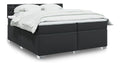 Boxspringbett mit Matratze Schwarz 200x200 cm Kunstleder