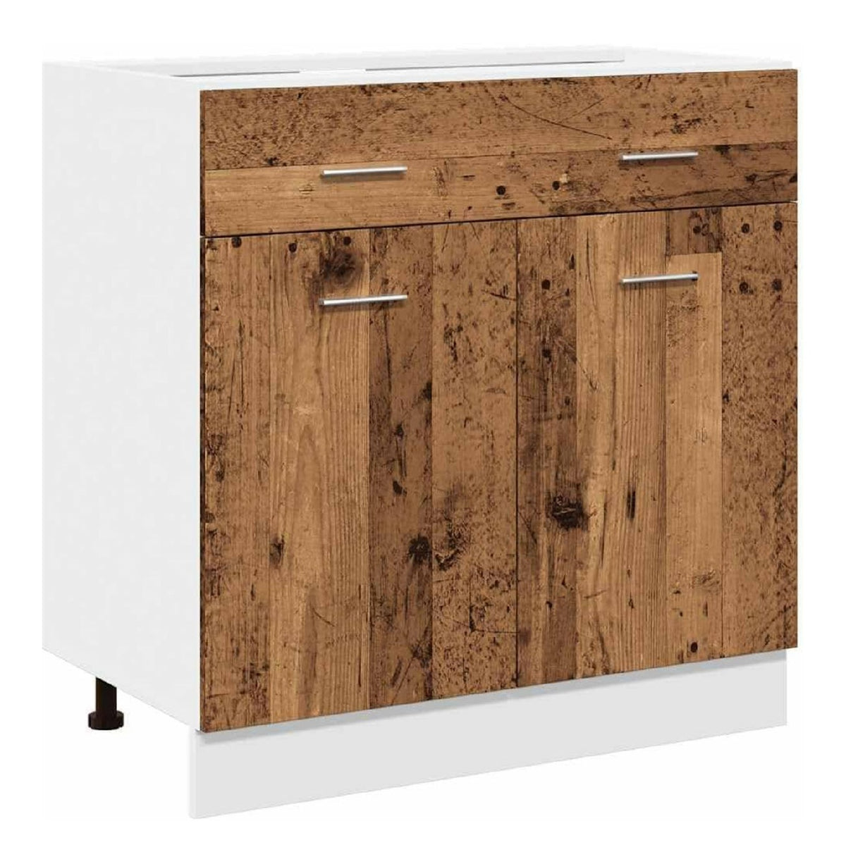 Unterschrank Altholz-Optik 80x46x81,5 cm Holzwerkstoff mit Schublade, Feuchtigkeitsbestandig