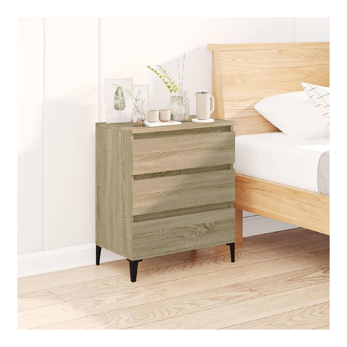 Sideboard Aufbewahrungsschrank Lagerschrank Kommode Beistellschrank Highboard Mehrzweckschrank Standschrank Schrank Sonoma-Eiche 60x35x70 cm Holzwerkstoff