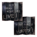 Foto-Paravent Vintage, Paravent Raumteiler Trennwand - 180x200cm, Spruch