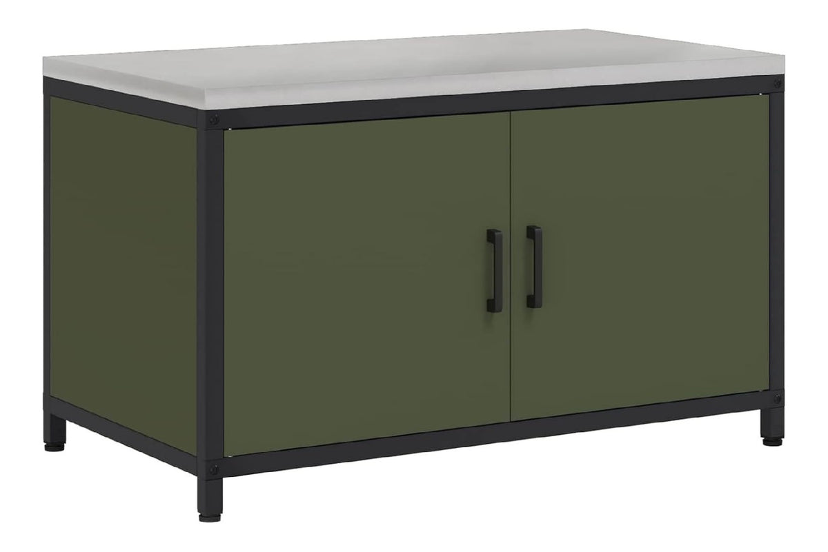 Kuchenaufbewahrung HATTEM Olivgrun 90x50x53 cm Stahl