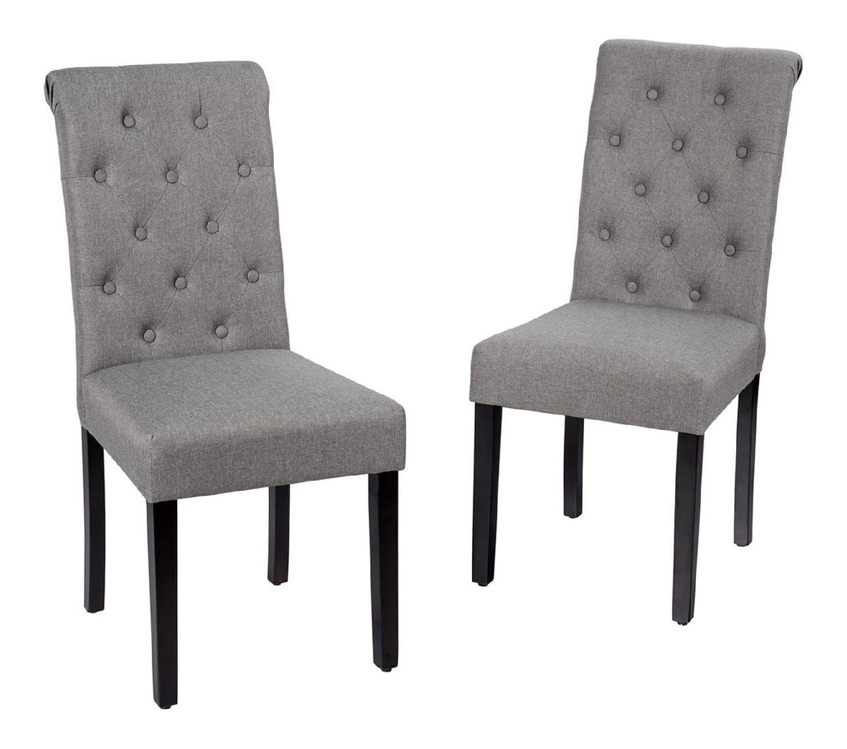Esszimmerstuhle 2er Set, Kuchenstuhle Gepolstert mit Gummiholzbeinen, Essstuhle Esstisch Stuhle mit ergonomischer Ruckenlehne, Polsterstuhle Holzstuhle 150 kg Belastbar, Armlose Beistellstuhle