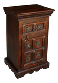 Kolonialstil-Beistellschrank, Kommode, Nachttischschrank, R872 dunkel