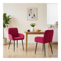 Esszimmerstuhle 2 Stuck Samt Weinrot mit Metallrahmen und ergonomischer Ruckenlehne fur Kuche Wohnzimmer Esstisch Lounge, gepolstert, drehbar, stapelbar, modernes Design, langlebig, bequem