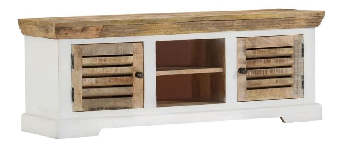 Tv MoBel,Lowboard Wohnzimmertv-Schrank 110x30x40 cm Massivholz Mangogeeignet FuR Arbeitszimmer, Wohnzimmer,Schlafzimmer, Empfangsraum, Badezimmer